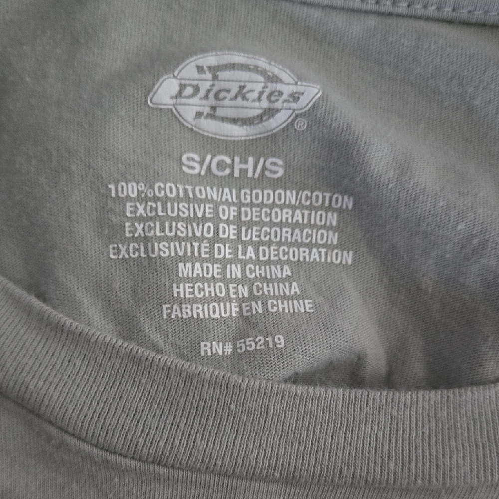 Dickies Sage Green Logo Crop Top - Picture 4 of 4